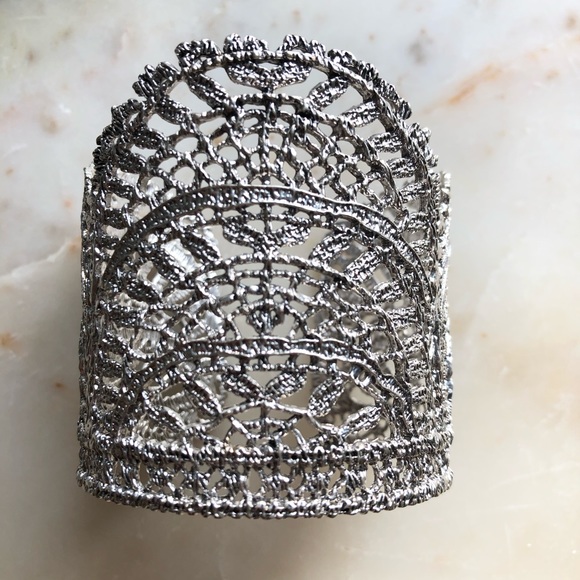 Gorgeous Silver Lace Cuff - Picture 4 of 5